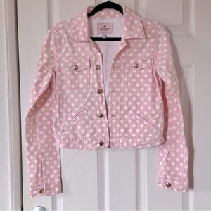 Juicy Couture Pink Polka Dot Denim Jacket